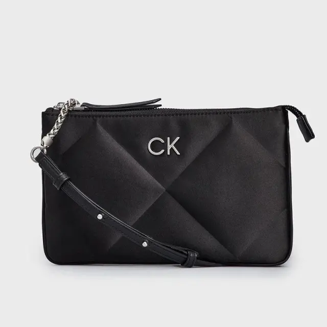 Calvin Klein - Γυναικεία Τσάντα Re-Lock Quilt Crossbody - Satin K60K611299-BAX Μαύρο