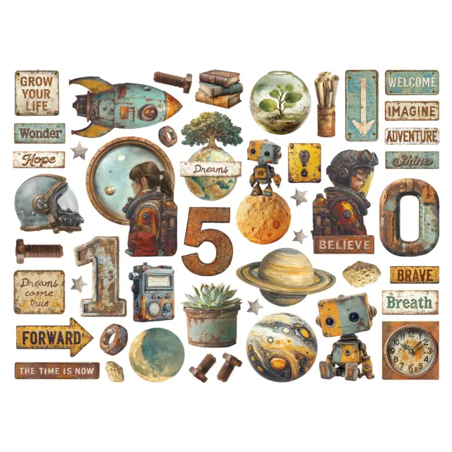 Die Cuts Stamperia, A new Beginning 2