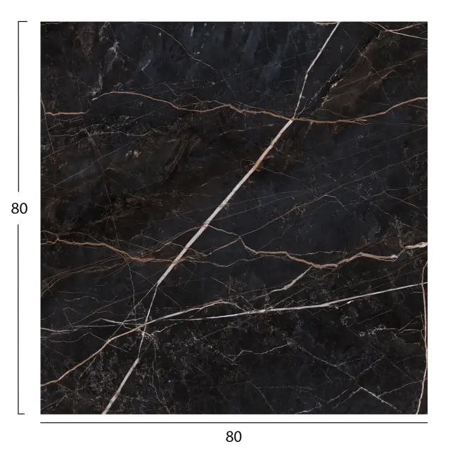 ΕΠΙΦΑΝΕΙΑ ΤΡΑΠΕΖΙΟΥ ΤΕΤΡΑΓΩΝΗ HPL FB95839.34 BLACK MARBLE 80x80εκ 2