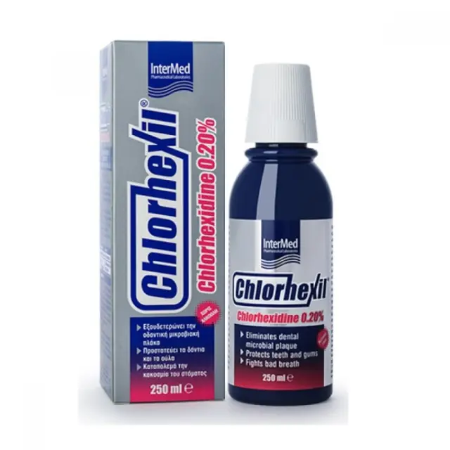 Intermed Chlorhexil 0.20% Mouthwash Στοματικό Διάλυμα για το Δραστικό Έλεγχο και την Εξουδετέρωση των Μικροοργανισμών, 250ml 3