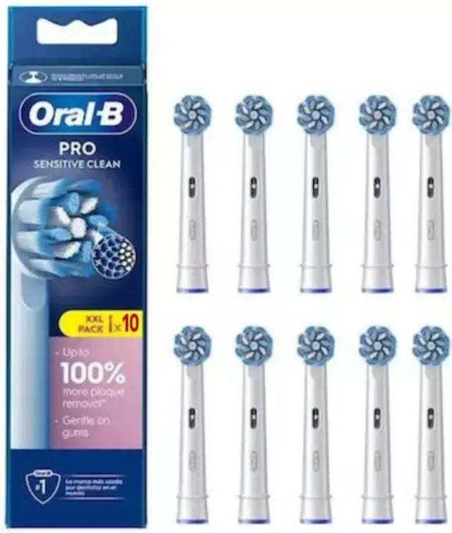 Oral-B Ανταλλακτικές Κεφαλές Ηλεκτρικής Οδοντόβουρτσας Sensitive Clean Economy Pack 10τεμ