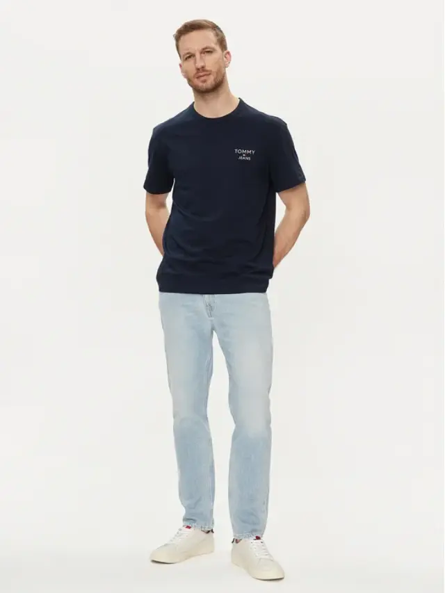 Tommy Hilfiger - Ανδρικό T-shirt Reg Corp T-Shirt Regular Fit DM0DM18872-C1G Μπλε Σκούρο - M 2