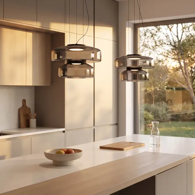 ΚΡΕΜΑΣΤΟ ΦΩΤΙΣΤΙΚΟ ACA HM25126SM ΜΑΥΡΟ ΦΙΜΕ ΓΥΑΛΙ LED 12W 3000K-4000K-6000K IP20 D35XH120CM / HM25126SM 2