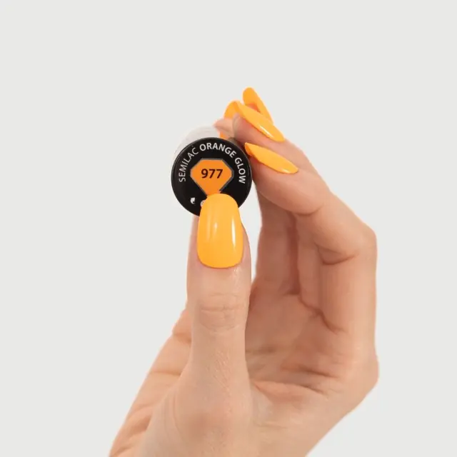 Semilac Ημιμόνιμο Βερνίκι 977 Orange Glow 7ml 2