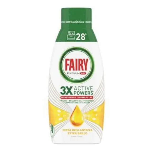 Fairy Platinum Gel Πλυντηρίου Πιάτων Λεμόνι 504ml