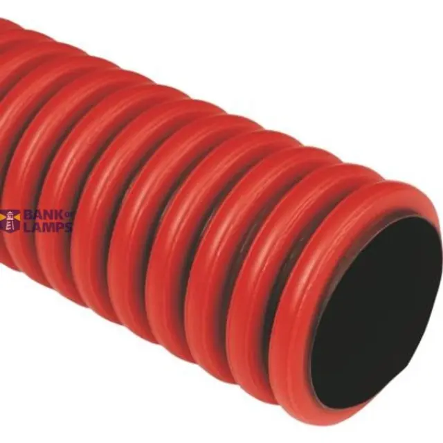 Corrugated pipe 50 red with/p double wall 50m