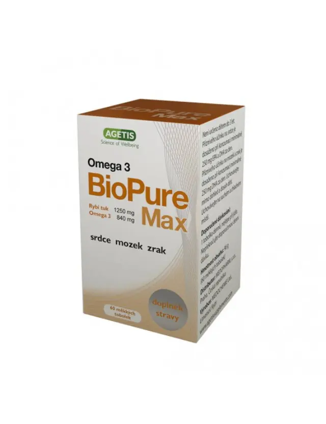 Agetis | BioPure Max Ωμέγα 3 Ιχθυέλαιο Υψηλής Ποιότητας Και Συγκέντρωσης | 60tabs