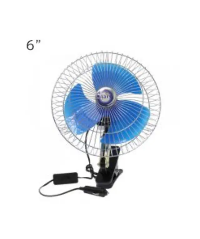 Ανεμιστήρας για Αναπτήρα Αυτοκινήτου 12V 6″ με Μανταλάκι Μπλε