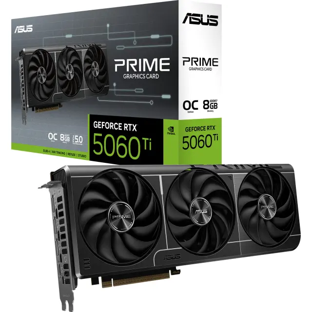 Asus GeForce RTX 5060 Ti PRIME OC 8GB (DLSS 4, 3x DisplayPort, 1x HDMI 2.1)