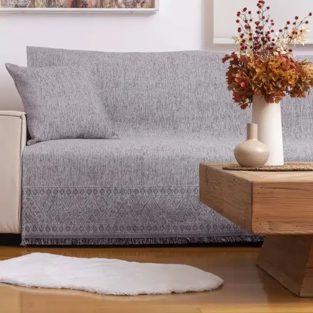 Ριχτάρι Σενίλ Πολυθρόνας Terra Σπαγγί 180 x 180 cm Σπαγγί 180 x 180 cm 3