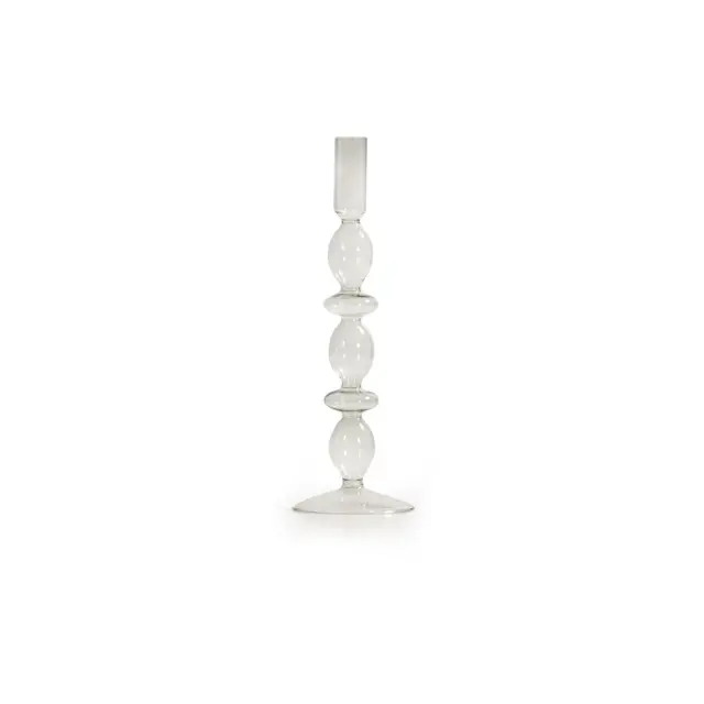 Nef-Nef Homeware Κηροπήγιο Γυάλινο Indila 9x26,5 Natural