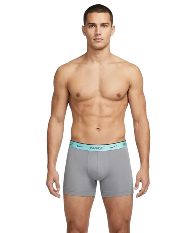 Nike - Ανδρικά Μποξεράκια Essential Cotton Stretch Trunk NQ00KE1284-QDQ Γκρι 3