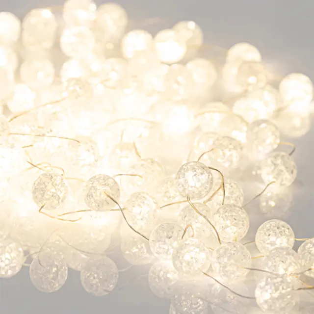 Λαμπάκια σειρά 100 mini led ακρυλικές μπαλίτσες 2cm Eurolamp 600-03920 2
