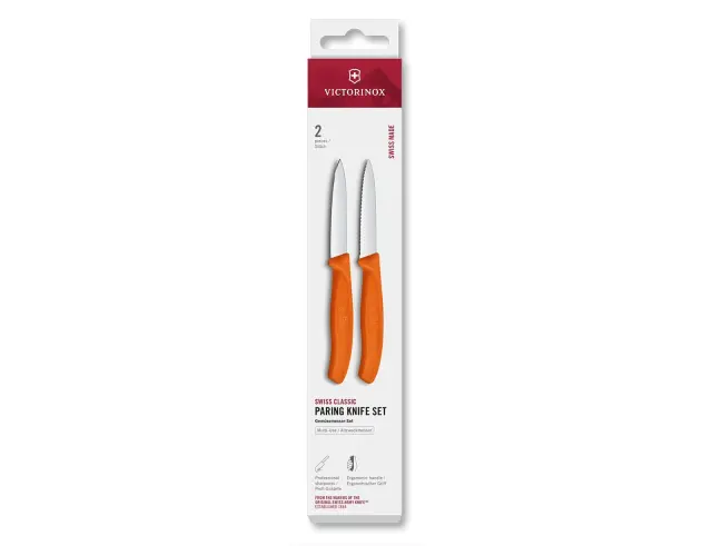 Σετ Μαχαίρια Γενικής Χρήσης Victorinox Swiss Classic με μήκος λεπίδας 8cm - Orange - 2 τεμάχια6.7699.2C1 2