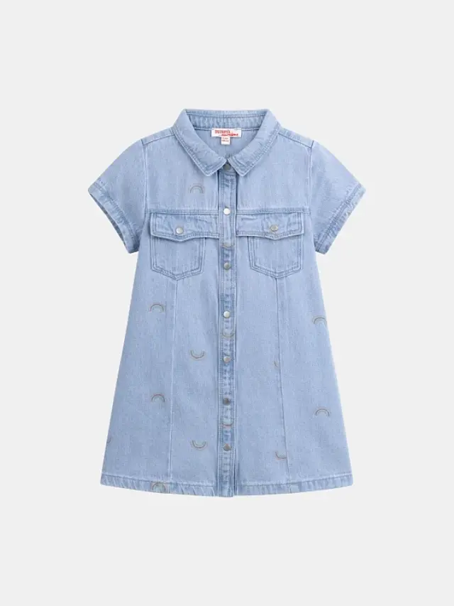 Παιδικό Τζιν Φόρεμα Denim Rainbow ΜΠΛΕ