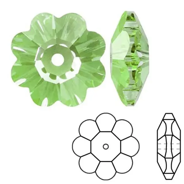 Swarovski Ραφτά 3700 Marguerite Lochrose Peridot 8mm - 5τεμ