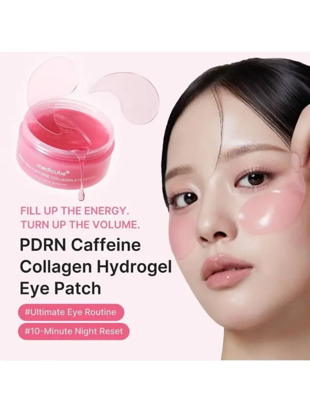 Medicube PDRN Pink Caffeine Collagen Eye Patch 60pcs - Επιθέματα Ματιών για Μείωση Σακουλών και Μαύρων Κύκλων 2