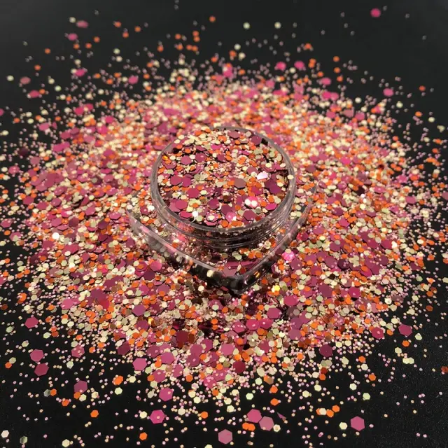 Chunky glitter 20gr, Μπορντό-Χρυσό