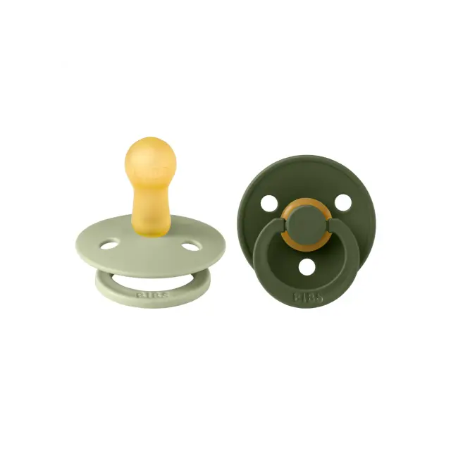 BIBS ΣΕΤ ΠΙΠΙΛΕΣ 2ΤΜΧ – COLOUR – SAGE/HUNTER GREEN – ΣΤΡΟΓΓΥΛΗ No2