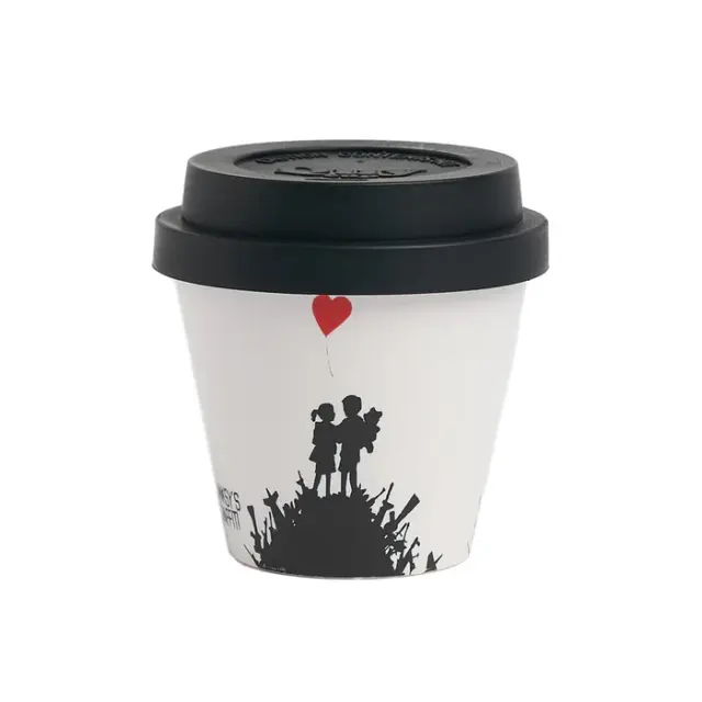 Quy Cup Επαναχρησιμοποιούμενο Ποτήρι Espresso (R-Pet) 90ml Banksy: Kids on Guns Hill 2