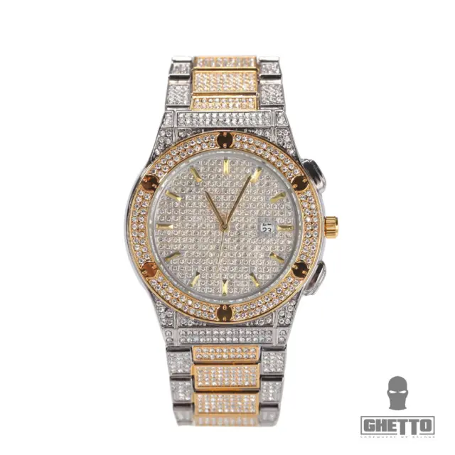Ghetto Trend Watch Full Iced Round Shape Bling Bling 2