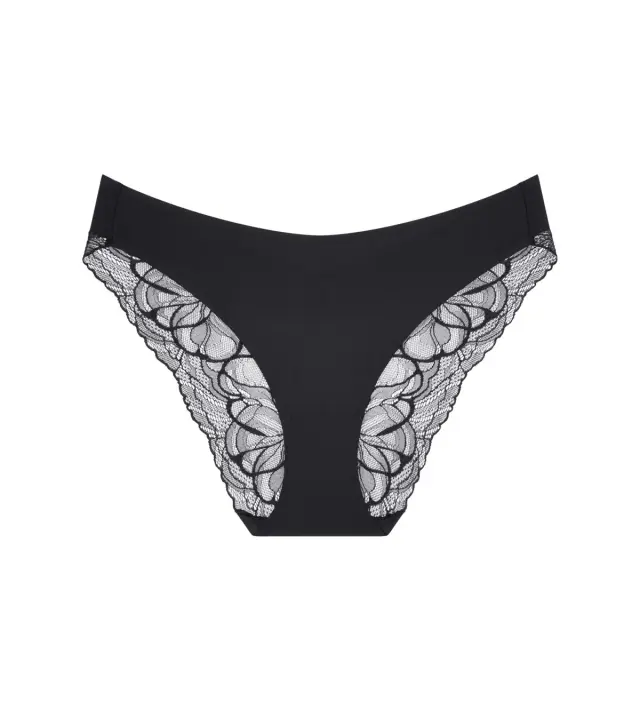 Triumph Σλιπ Body Make-Up Illusion Lace Highleg Tai Μαύρο 2