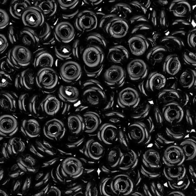 Χάντρα O Beads 3.8mm - Jet ~7gr