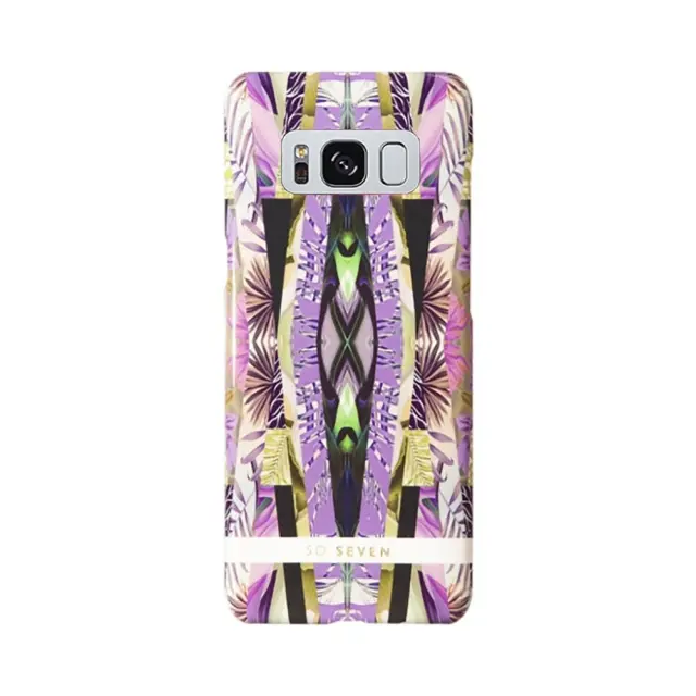 Πλαστική Θήκη So Seven Miami Για Samsung Galaxy S8 Black And Violet Tropical Leaves