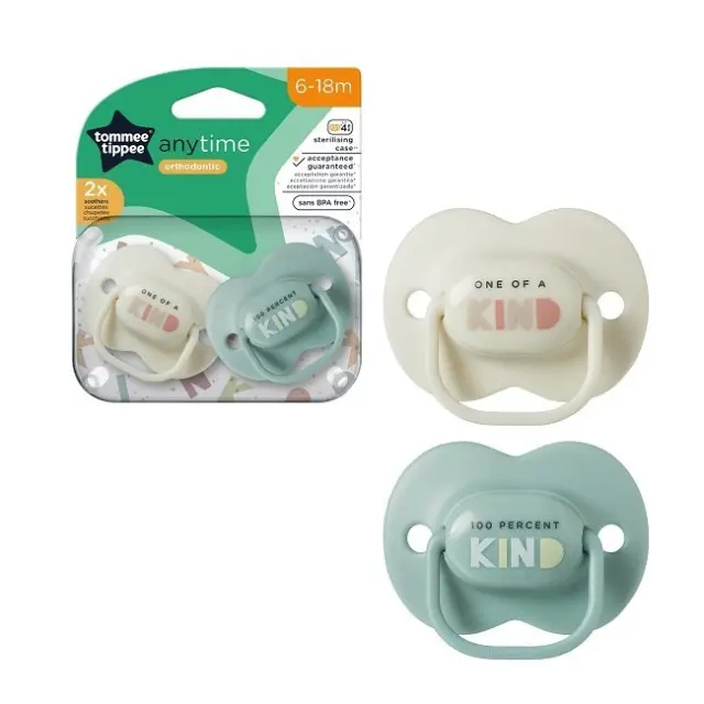 Tommee Tippee Πιπίλες Σιλικόνης Anytime για 6-18 μηνών 2τμχ
