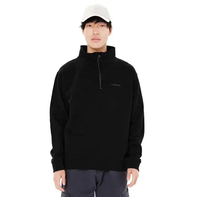 Emerson Men's Half Zip Sweat (262.EM20.300-Black) - Μαύρο