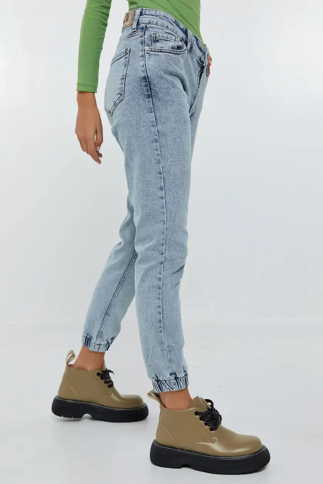 Παντελόνι Jean Jogger Μπλέ 2
