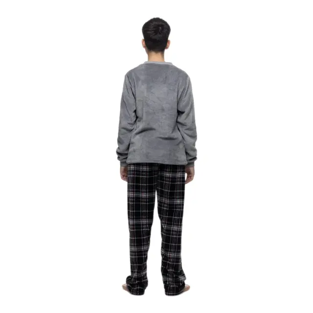 Galaxy Εφηβική Πυτζάμα Αγόρι Fleece New York, Χρώμα Γκρι 2