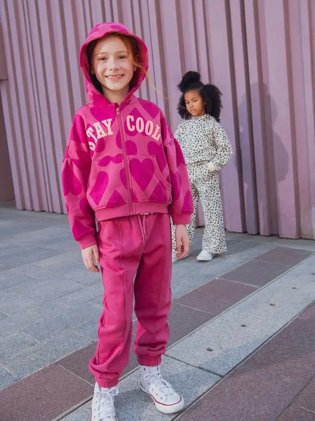 Παιδικό Παντελόνι Φόρμας για Κορίτσια Fuchsia Jogger ΡΟΖ 3