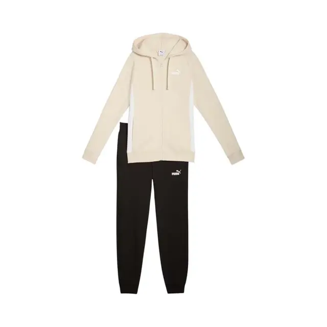 Puma W Full-Zip Hooded Sweat Suit FL (690738-87) - Μπέζ