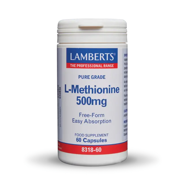 LAMBERTS L-Methionine 500 mg Σημαντικό Αμινοξύ στην Ανάπτυξη & Επιδιόρθωση των Ιστών, 60caps 2