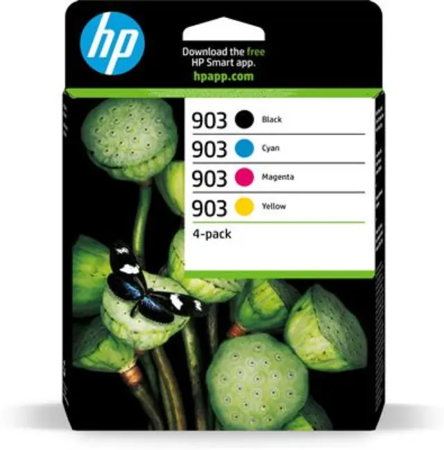 HP 903 Γνήσιο Πακέτο 4 Μελανιών Εκτυπωτή InkJet Κίτρινο / Κυανό / Ματζέντα / Μαύρο (6ZC73AE)