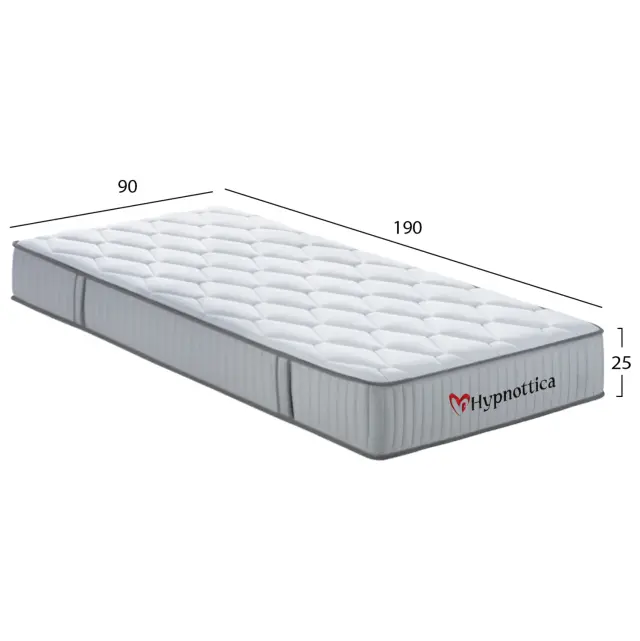 ΣΤΡΩΜΑ ΜΟΝΟ FB9748.01 POCKET SPRINGS--ΛΕΥΚΟ 90x190x25Υεκ. 2