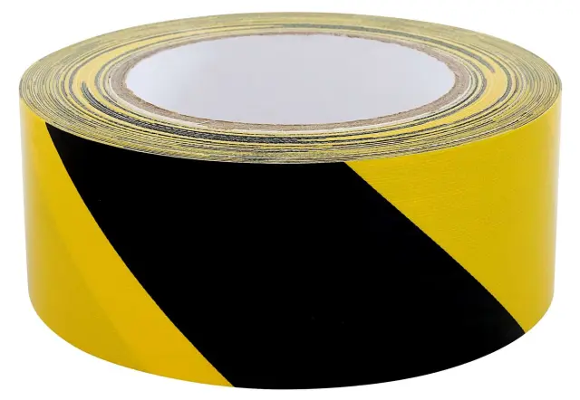 ALLCOLOR GAFFER-TAPE Cloth-Warning-Tape - 50mm x 25m black / yellow (650-50 S/G)
