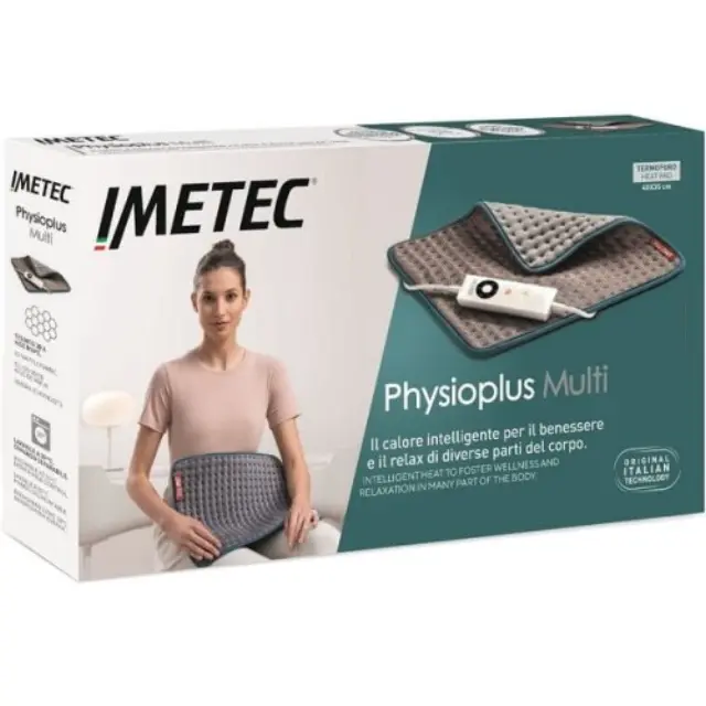 Imetec Physioplus Multi Ηλεκτρική Θερμοφόρα 40x35cm με Βελούδινο Ύφασμα Γκρι από Μικροϊνες 1 Τεμάχιο