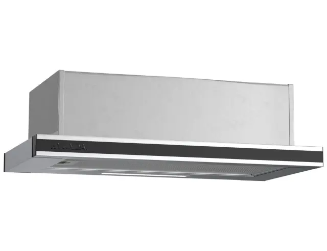 Απορροφητήρας Hyundai HHD24-TL7061B/GL με πλάτος 60cm και απορροφητική ισχύ 450 m³/h - Inox Frame & Black Glass HHD24-TL7061B/GL