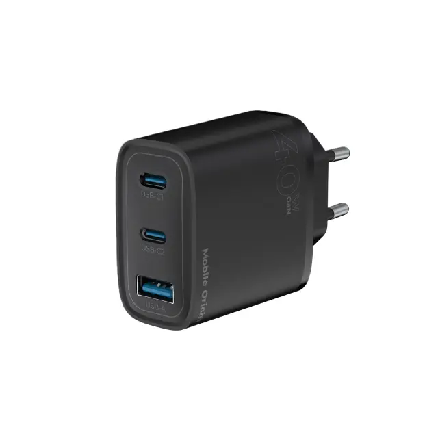 Mobile Origin GaN 40W Wall Charger MO13, black 1 USB-A + 2 USB-C 2
