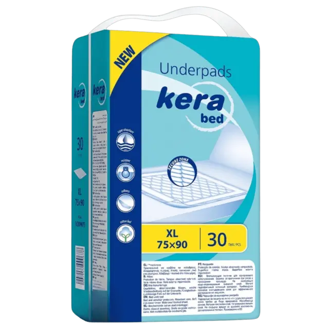 Kera bed υποσέντονα XL 75×90 monthly pack 120τμχ (4×30) 3