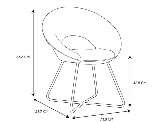 Kαρέκλα Giulia Home Deco Factory με διαστάσεις 67x52x84cm HD0064 2
