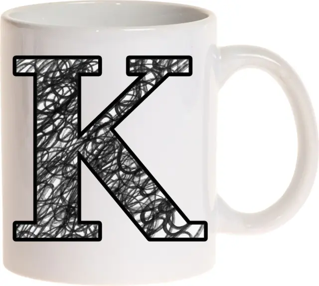 κούπα κεραμική με το γράμμα Κ 325ml 2