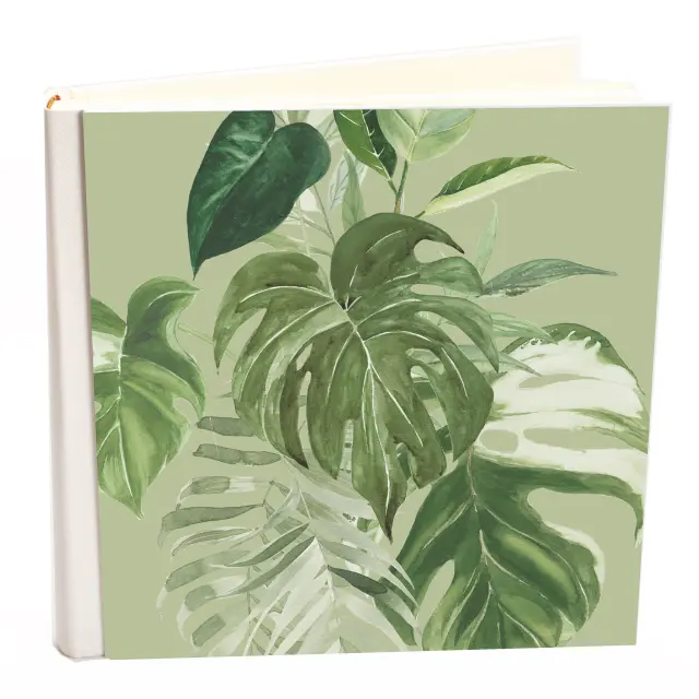 Άλμπουμ δερματίνης my album boho style monstera με ριζόχαρτο 35x35cm και κουτί άλμπουμ