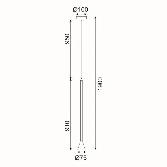 ΚΡΕΜΑΣΤΟ Φ/Σ 1ΧGU10 CLOUZOT ΜΑΥΡΟ ΜΕΤ/ΚΟ IP20 D7,5XD10XH190CM / YL22801PBK 3