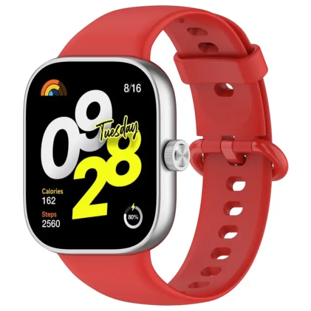Colorful Buckle Λουράκι για Redmi Watch 4/ Redmi Watch 5 /Smart Band 8 Pro/9 Pro/10 Pro- Red OEM