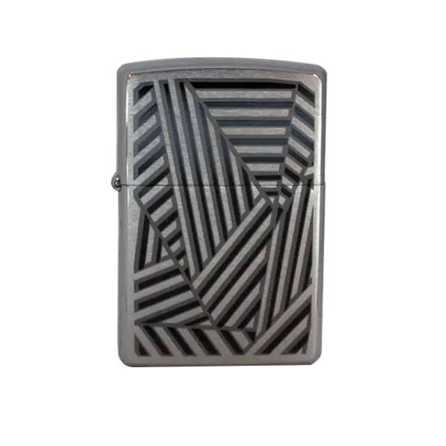 Αναπτηρας Zippo χρωμιου με γραμμες 29914