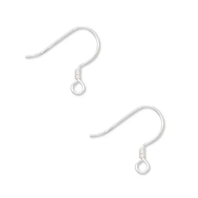 Σκουλαρίκι Flat Hook 15mm με Σπείρα - Sterling Silver 925 - 2τεμ