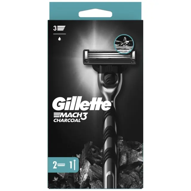 Gillette Mach 3 Ξυραφάκι με Ανταλλακτική Κεφαλή 3 Λεπίδων & Λιπαντική Ταινία 1 σετ